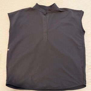 Figs Rafaela Scrub Top XS CHARCOAL